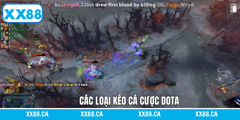 Tổng hợp kèo cược Dota phổ biến nhất tại XX88