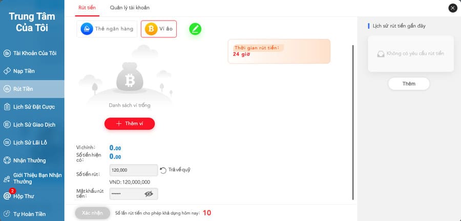 Rút tiền XX88 - 6